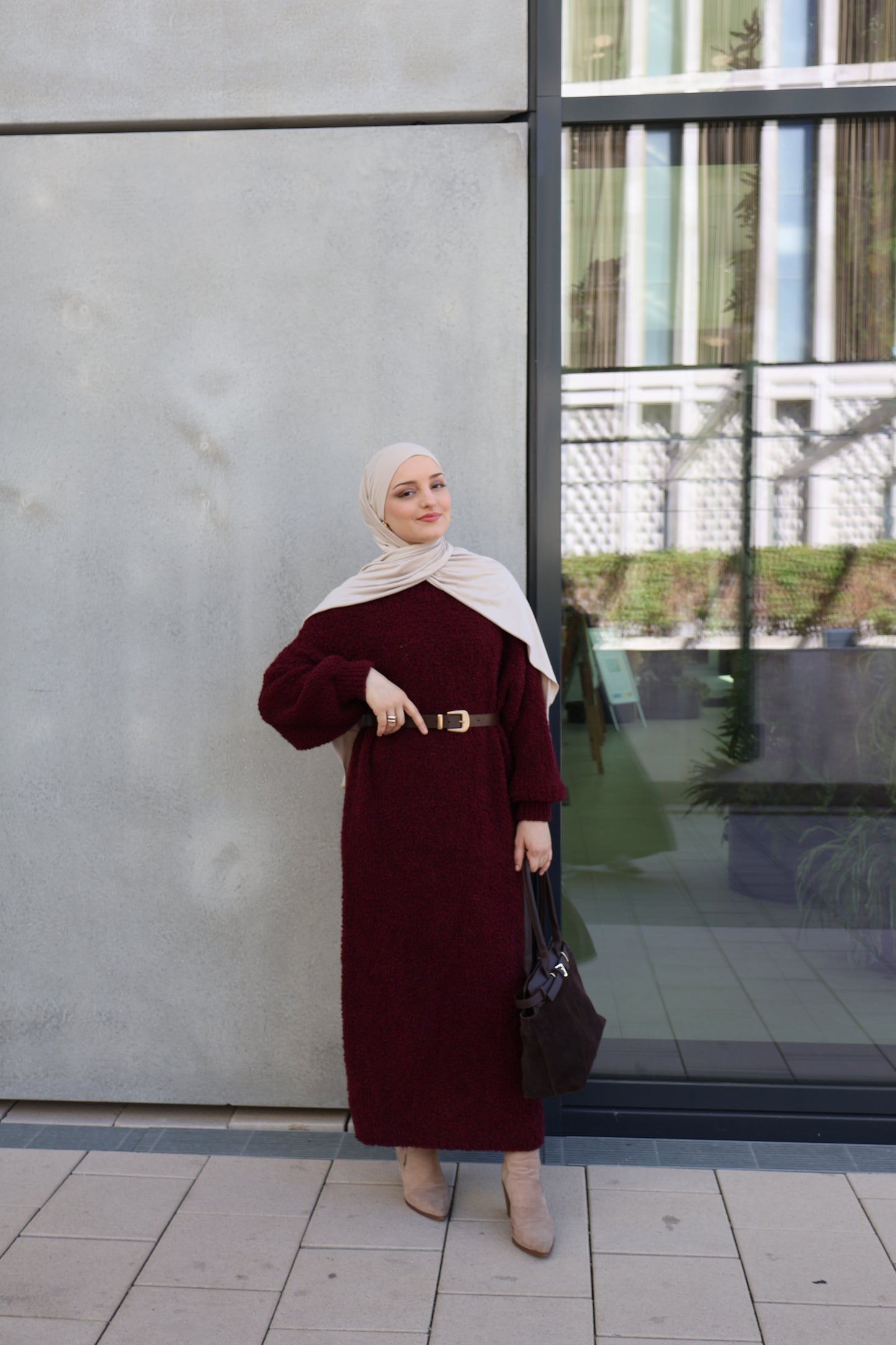 Néla Kleid bordeaux