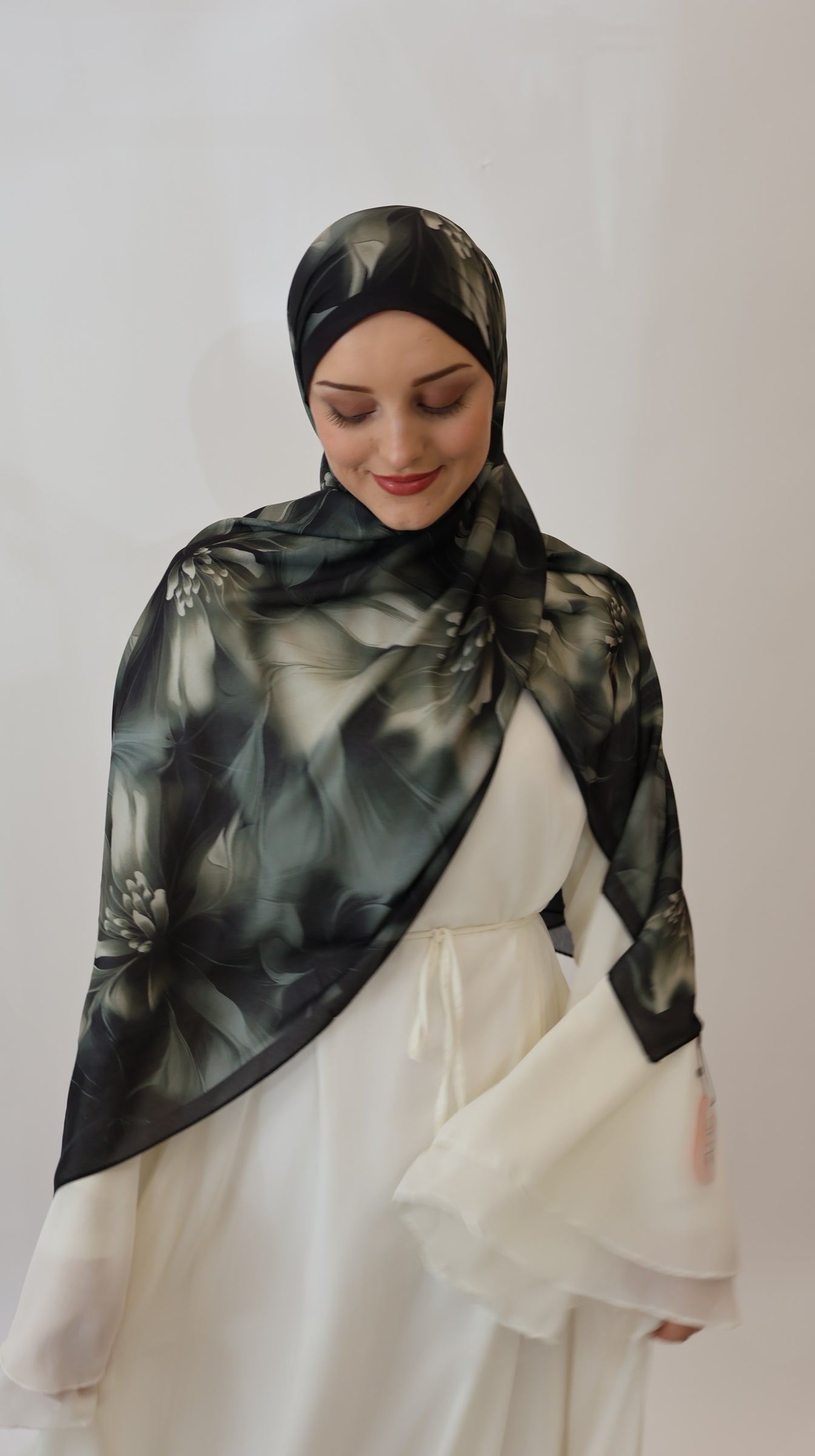 Noor Scarf Grün/Schwarz