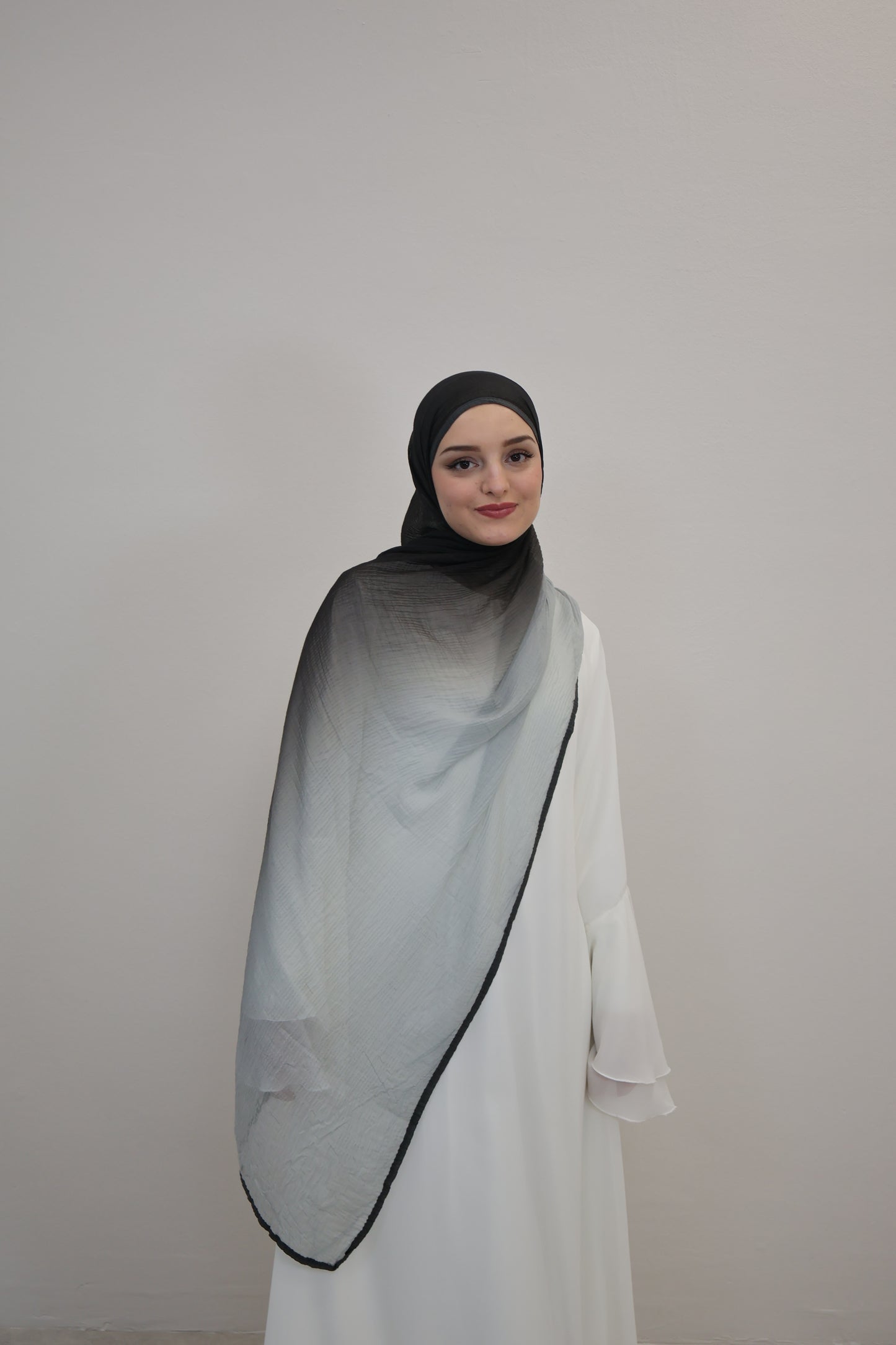 Musselin Zweifarbig Schwarz/Weiss