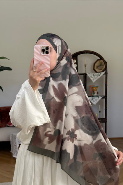 Nura Scarf Grün/Braun