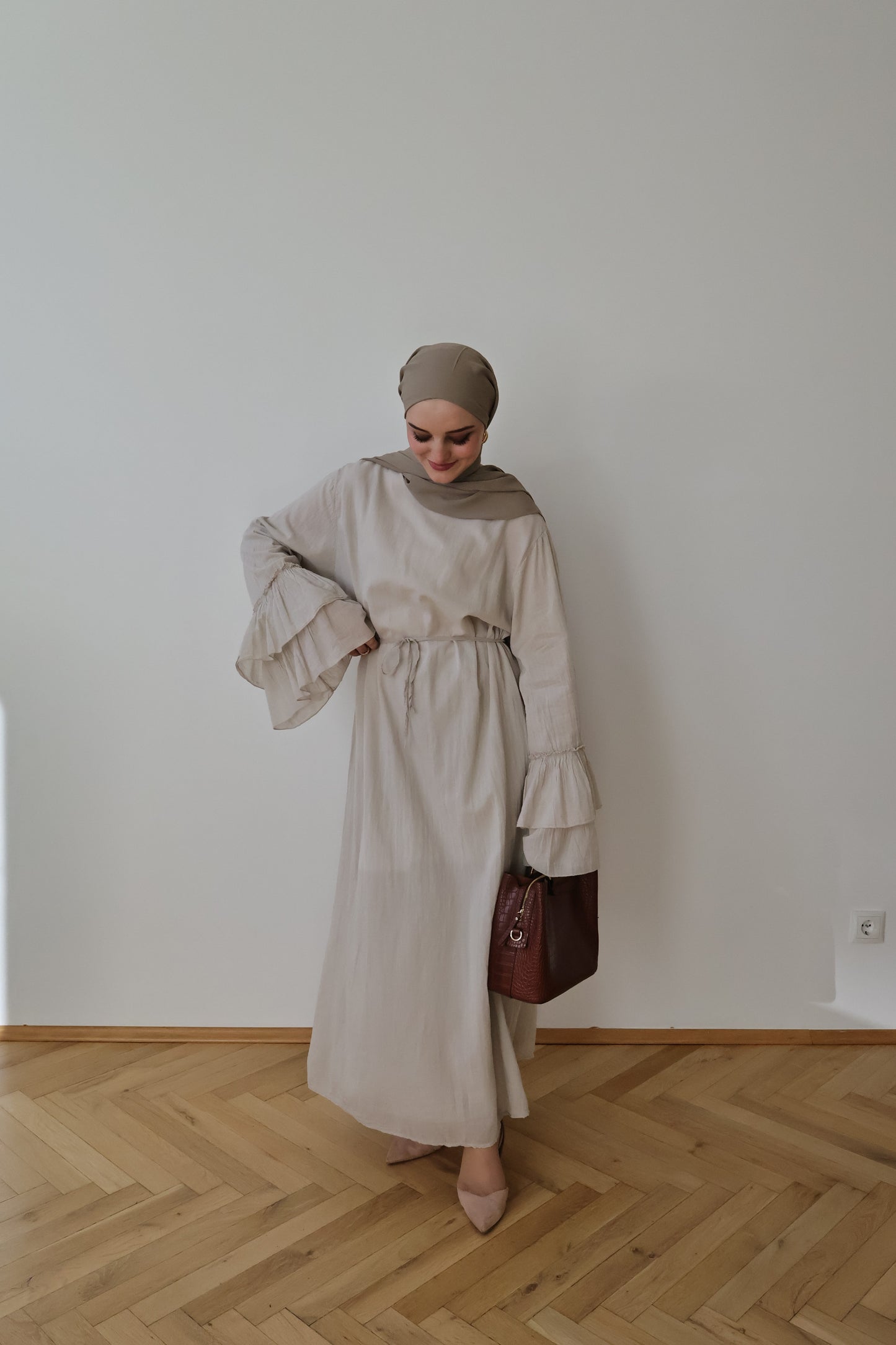 Pamuk Kleid Beige