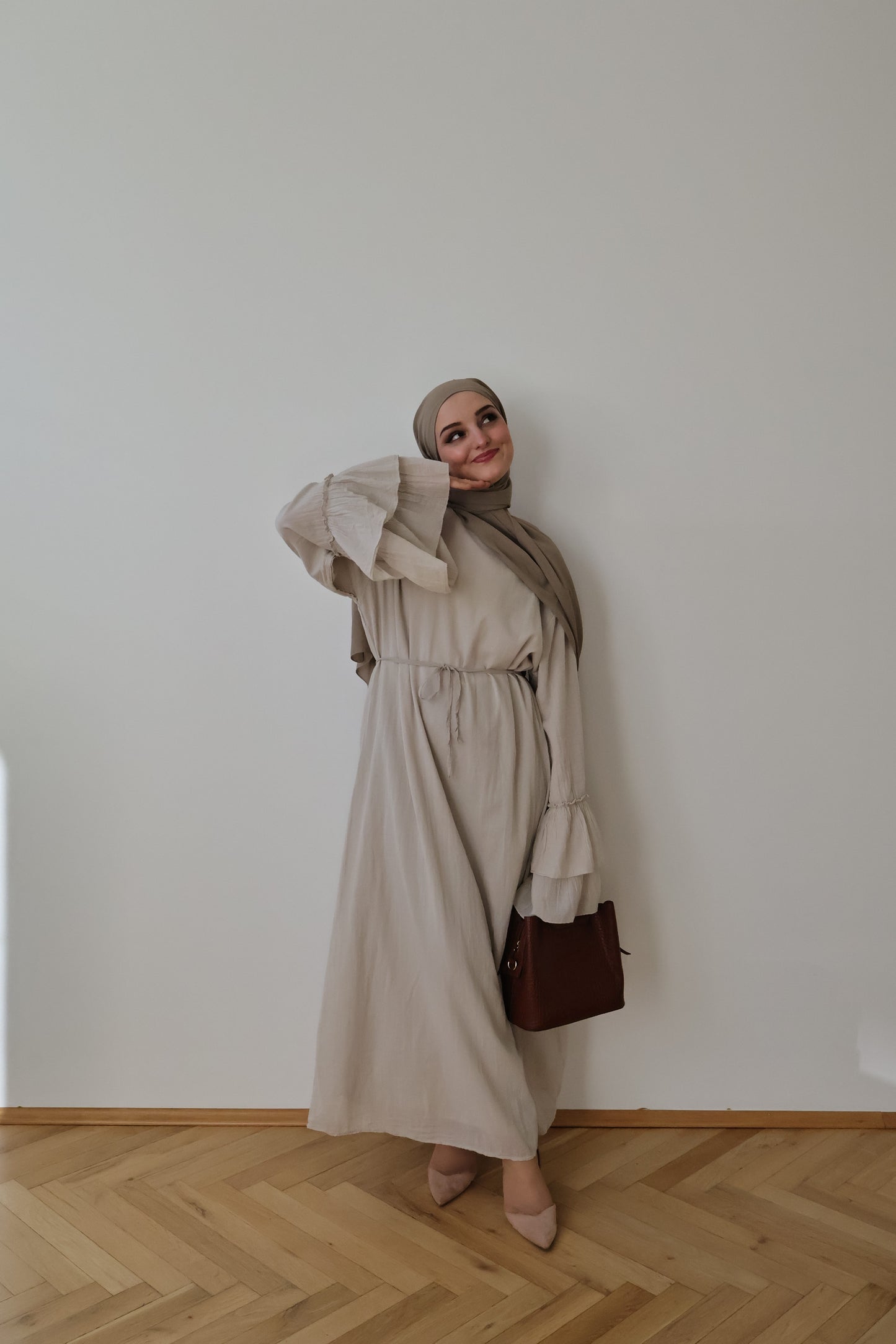 Pamuk Kleid Beige