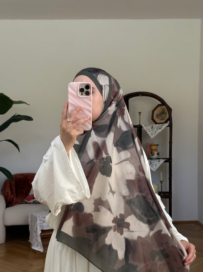 Nura Scarf Grün/Braun