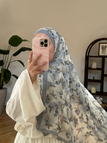 Blume Scarf Blau