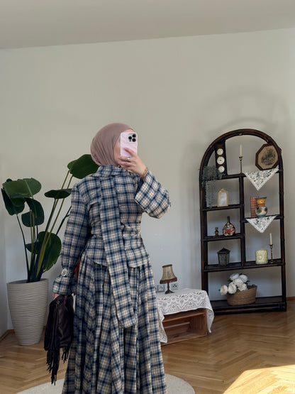Karo Zweiteiler Beige