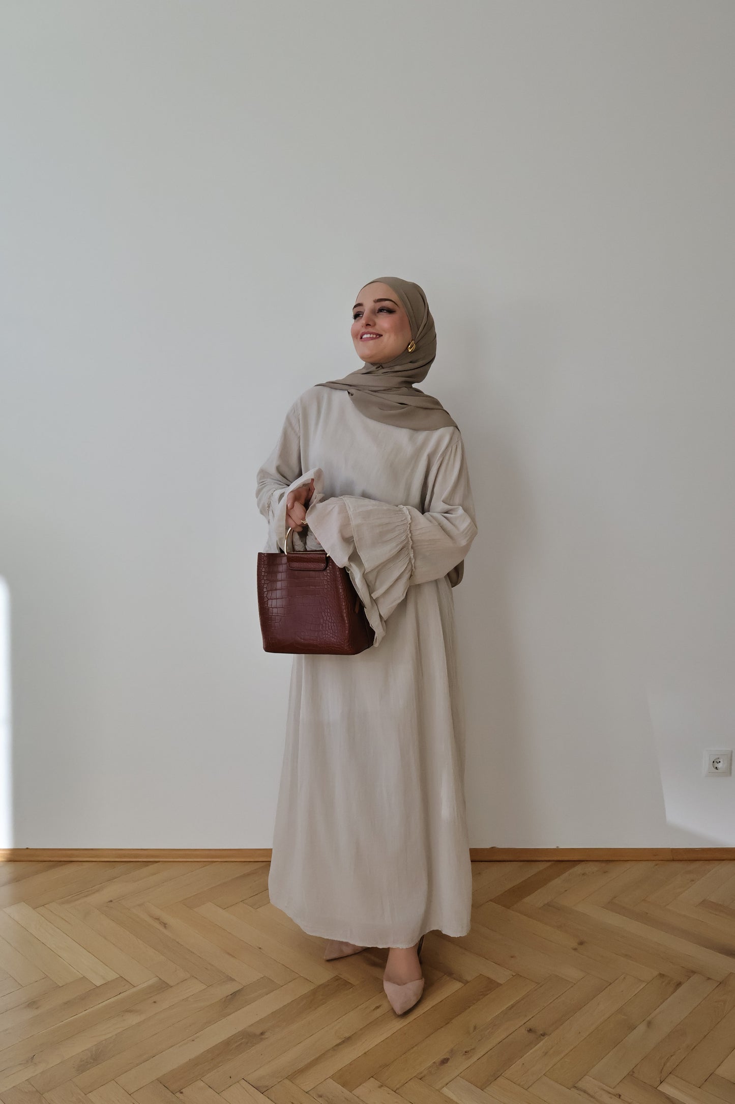 Pamuk Kleid Beige