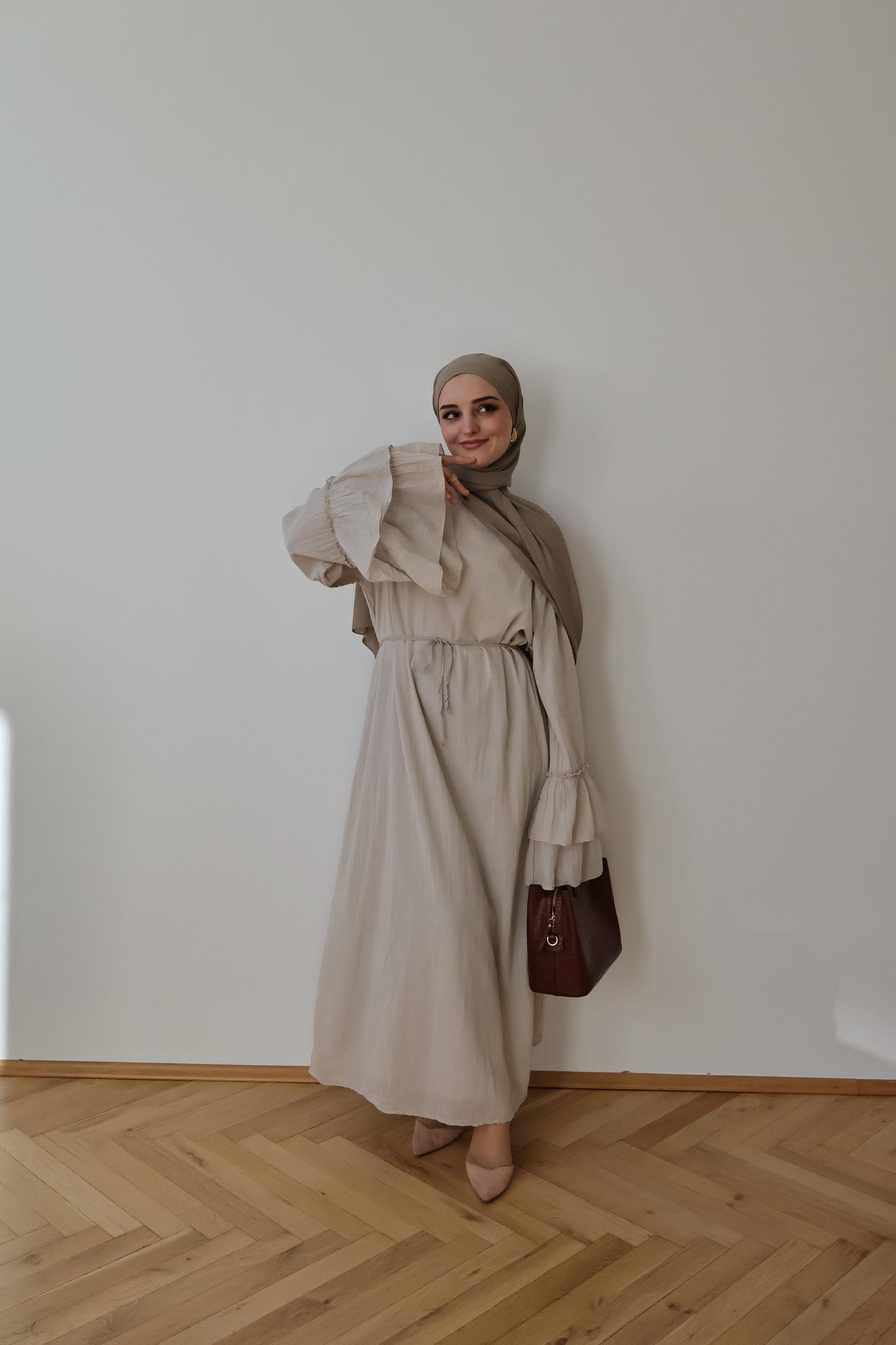 Pamuk Kleid Beige