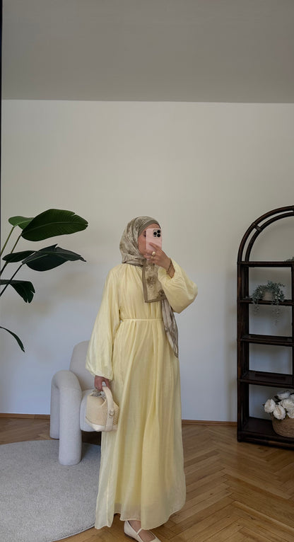 Perle Kleid Gelb