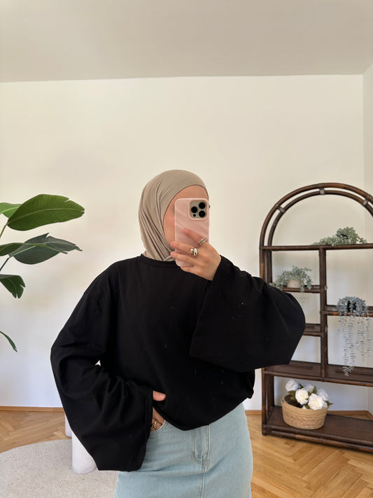 Langarmshirt Schwarz