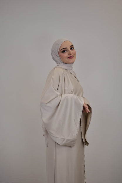 Nuré Satin Kleid Beige