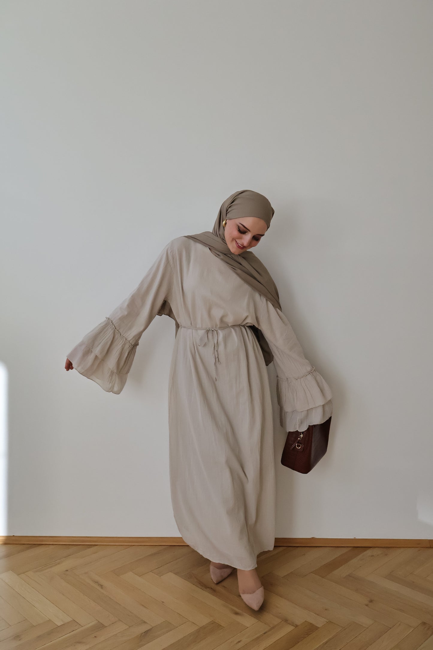 Pamuk Kleid Beige