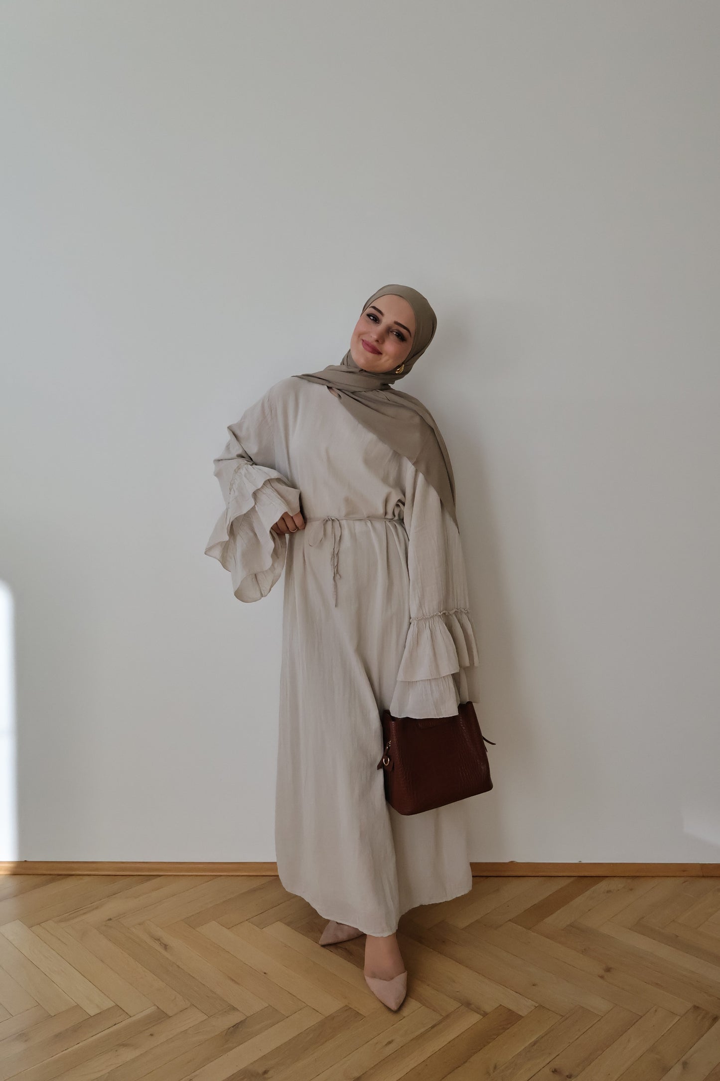 Pamuk Kleid Beige