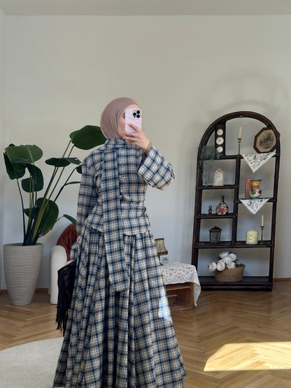 Karo Zweiteiler Beige