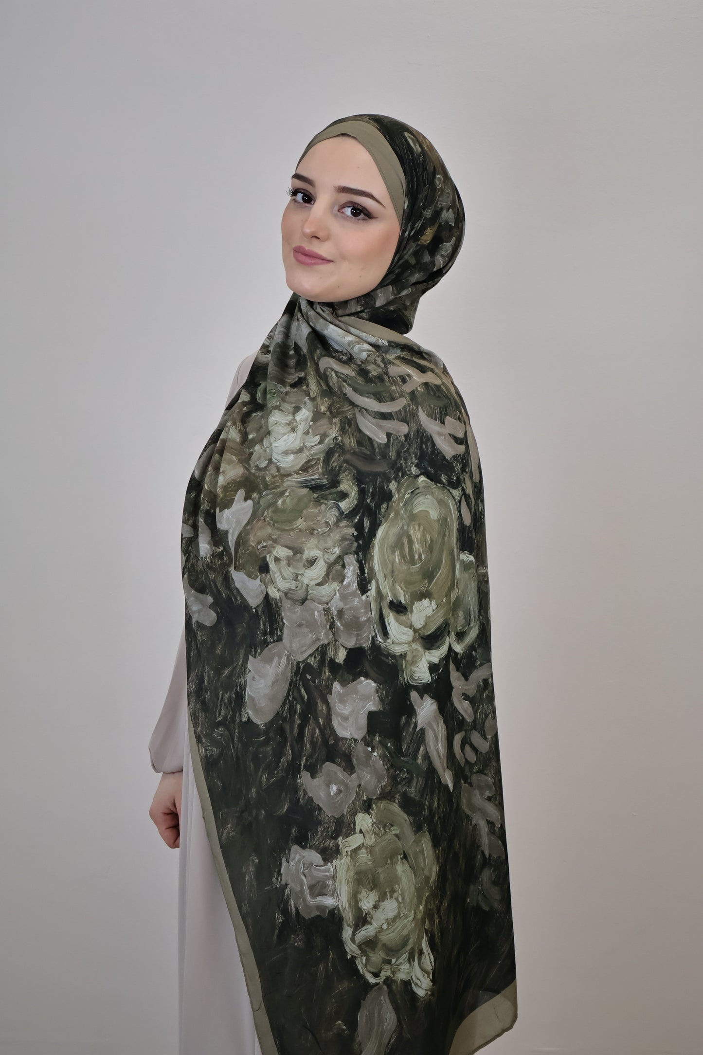 Art Scarf Dunkelgrün