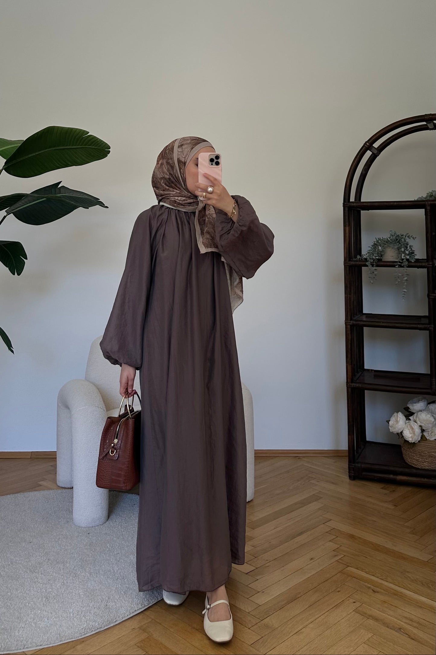 Perle Kleid Braun