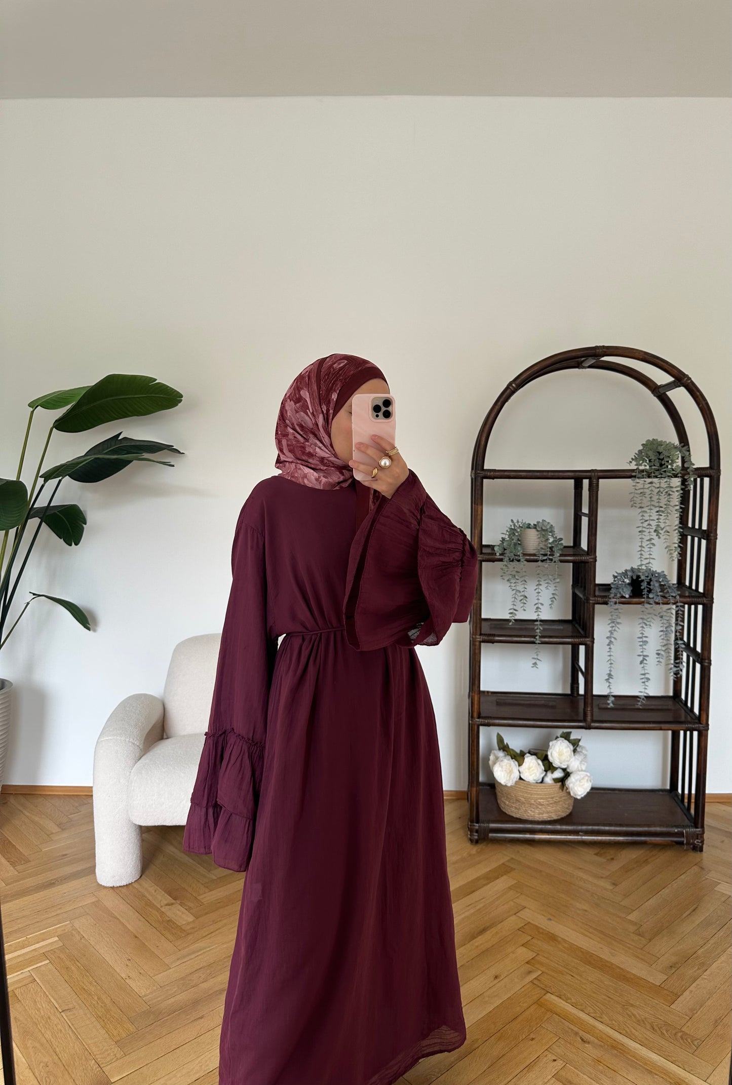 Pamuk Kleid Aubergine