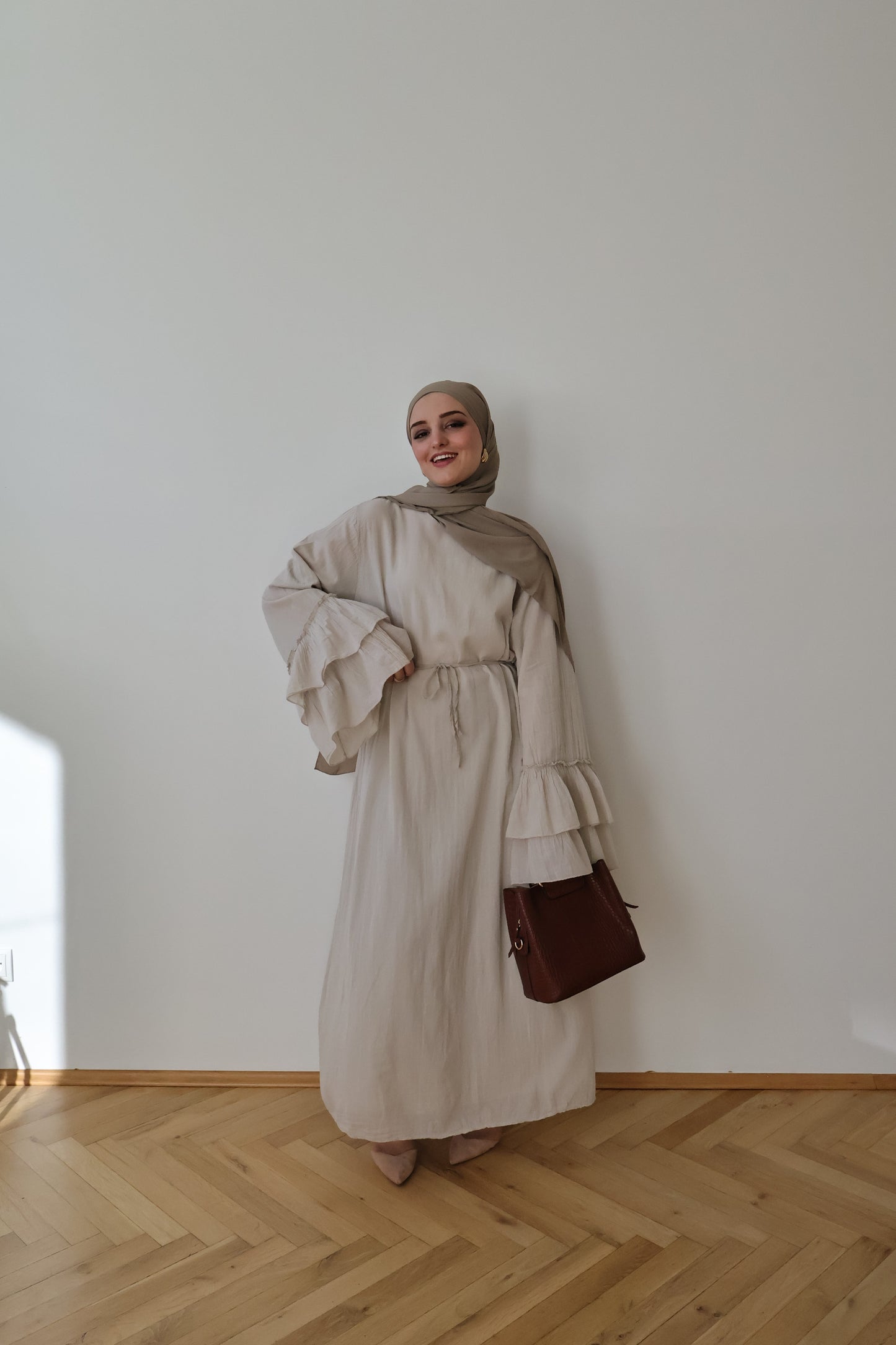Pamuk Kleid Beige
