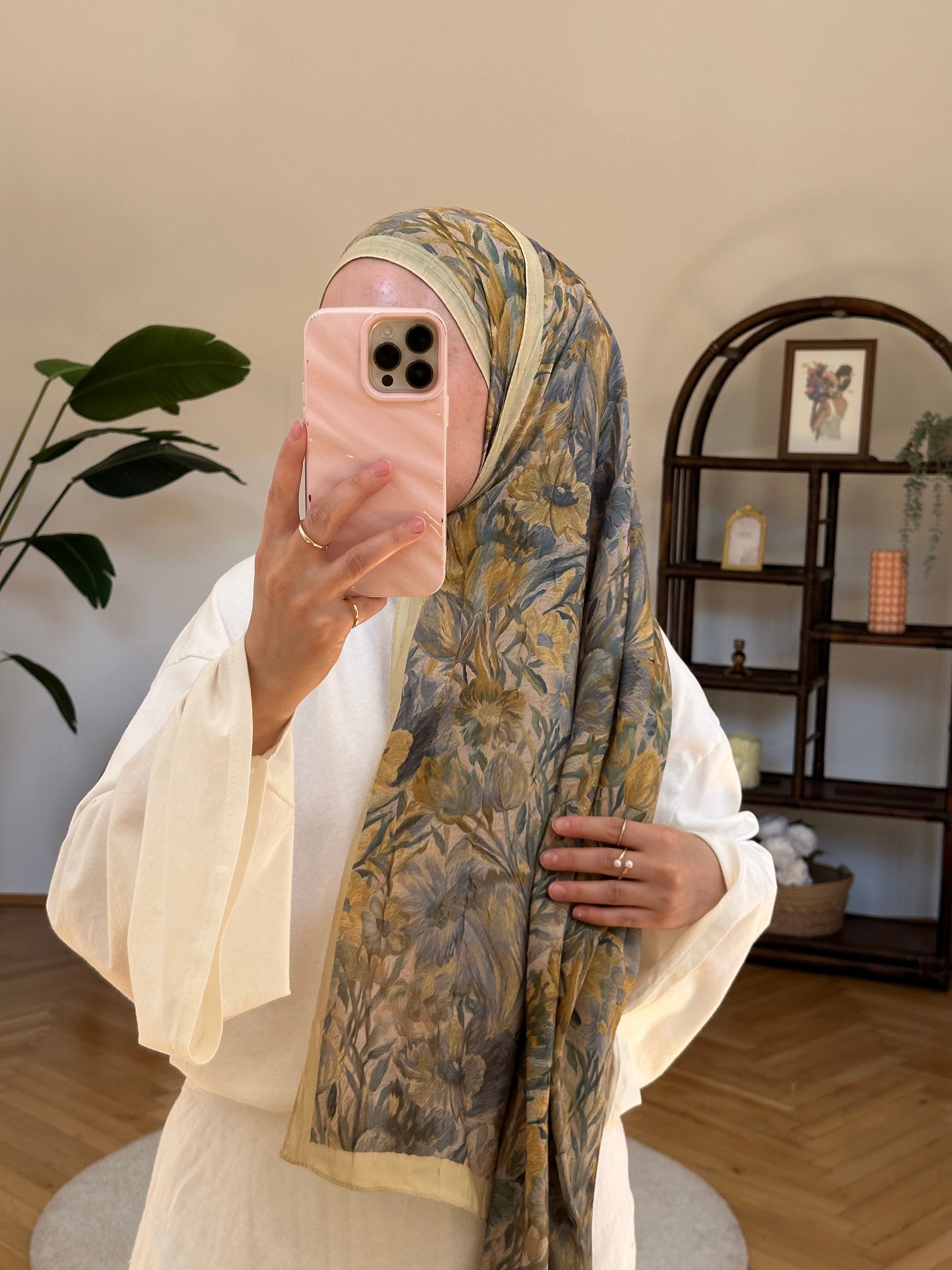 Flower Scarf Gelb