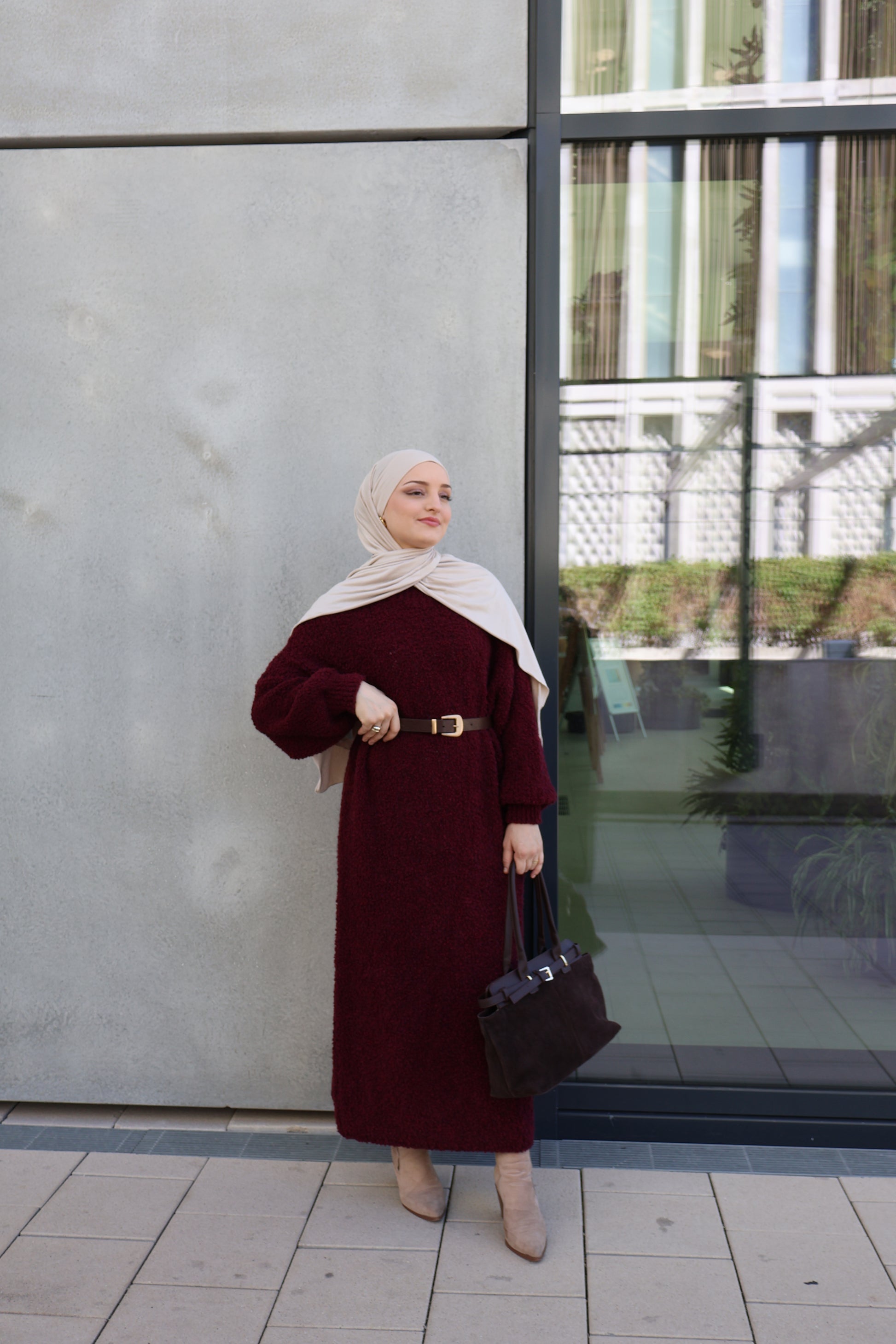 Néla Kleid bordeaux