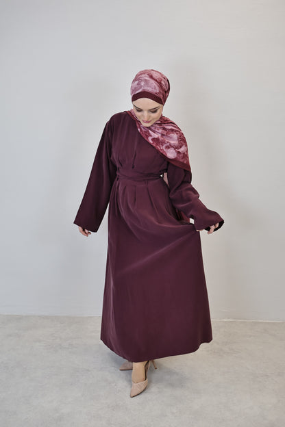 Tailliertes Kleid Burgunderrot