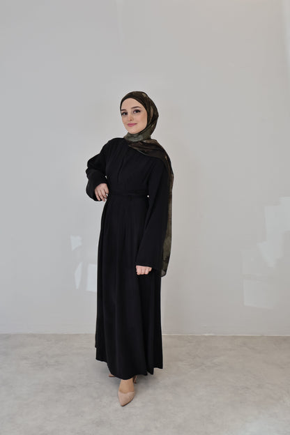 Tailliertes Kleid Schwarz