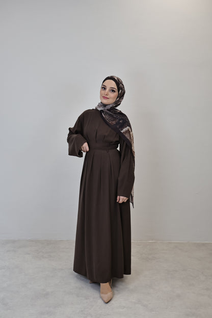 Tailliertes Kleid Braun