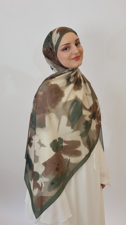 Nura Scarf Grün/Braun