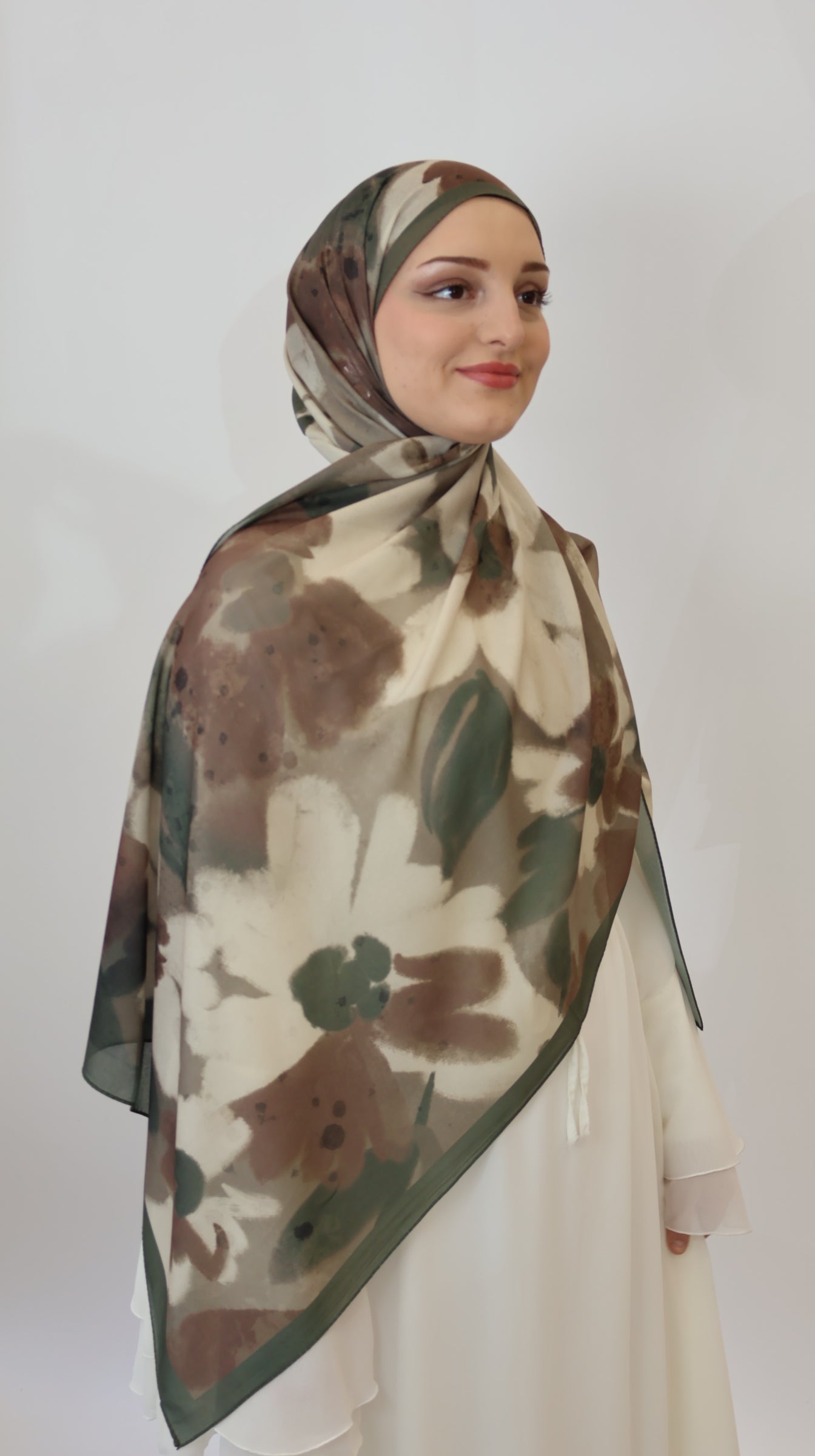 Nura Scarf Grün/Braun