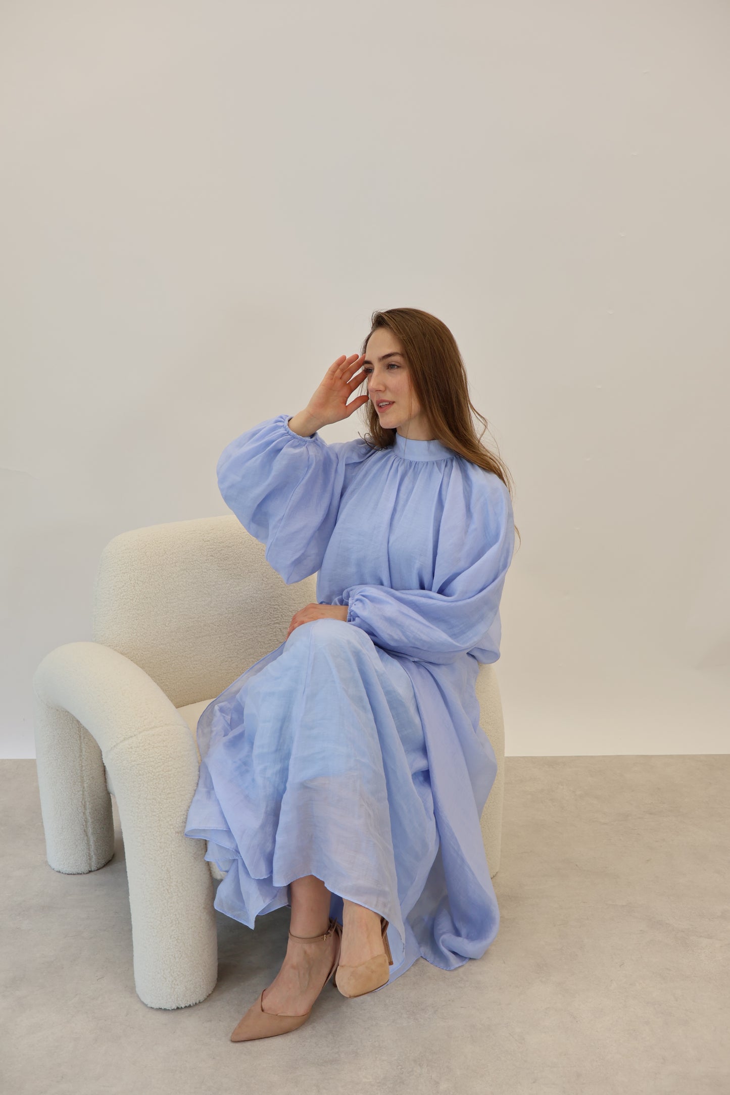 Ballon Ärmel 2 Teiler Blau