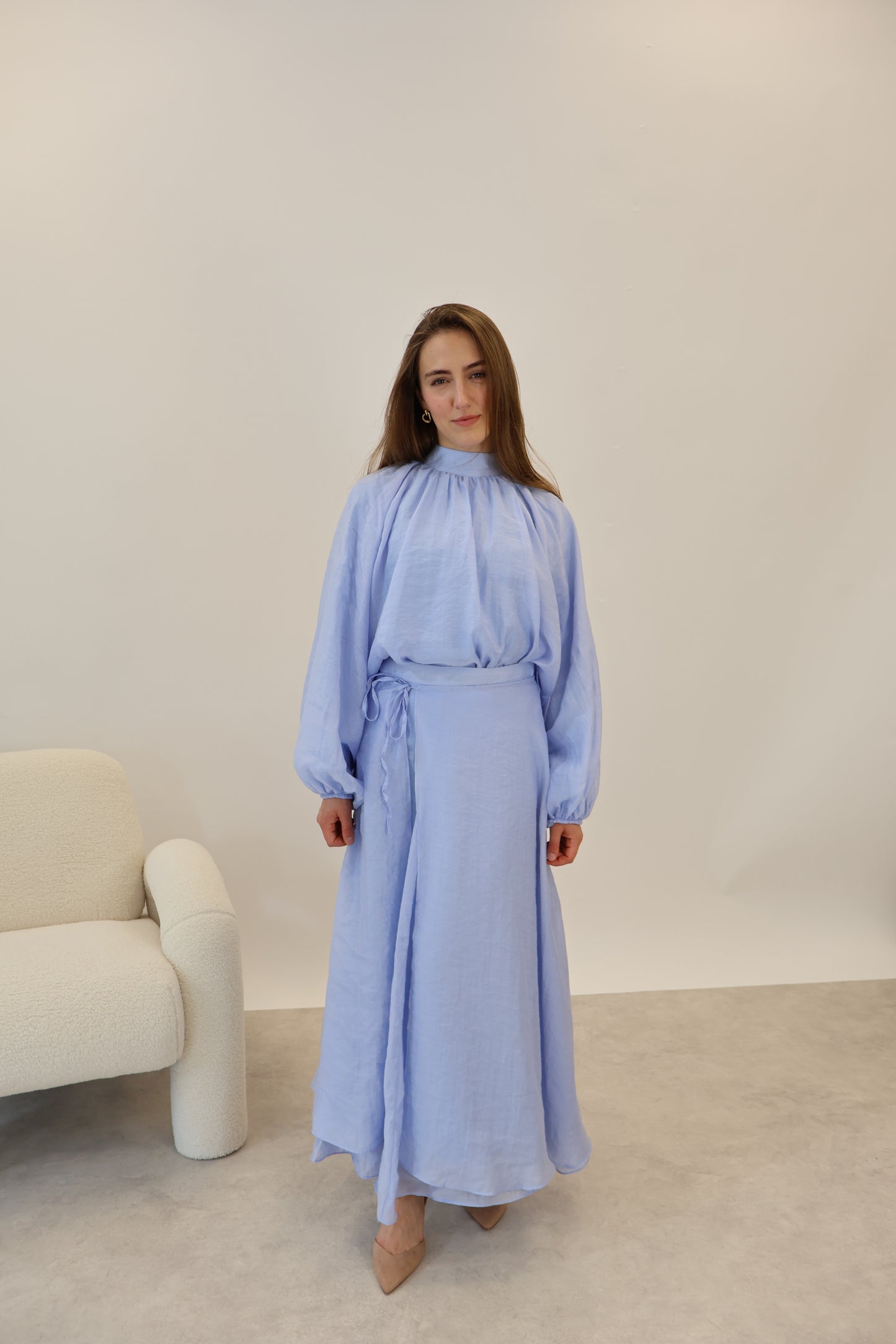 Ballon Ärmel 2 Teiler Blau