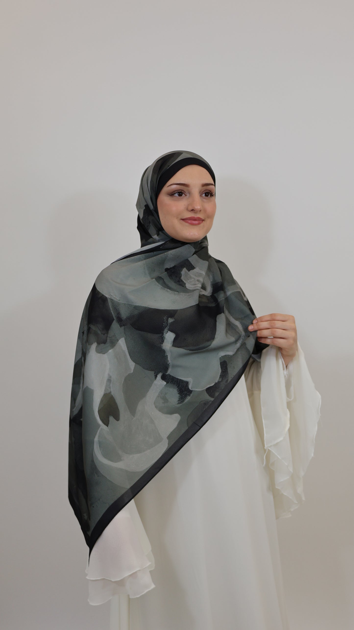 Leyli Scarf Grün/Schwarz