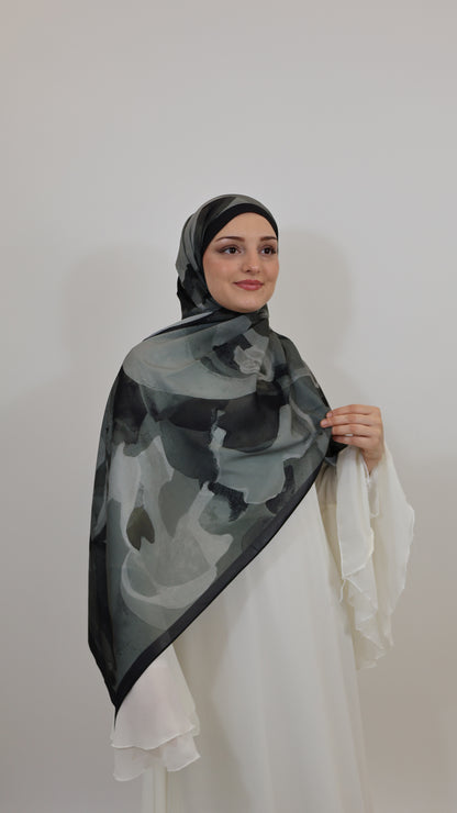 Leyli Scarf Grün/Schwarz