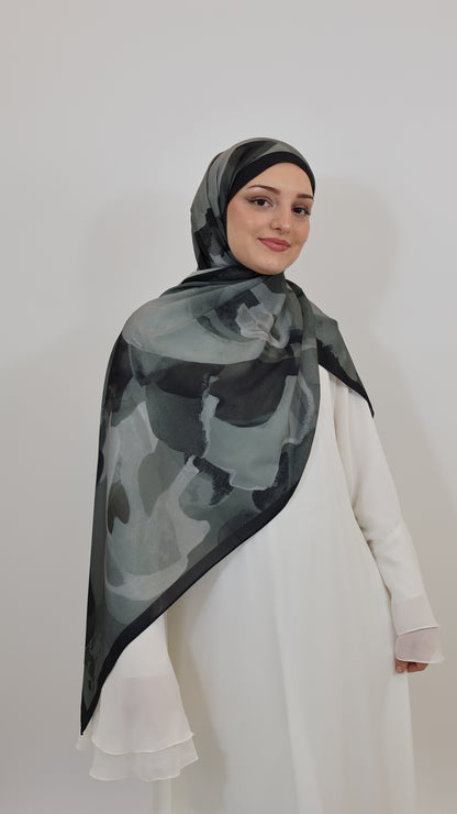 Leyli Scarf Grün/Schwarz