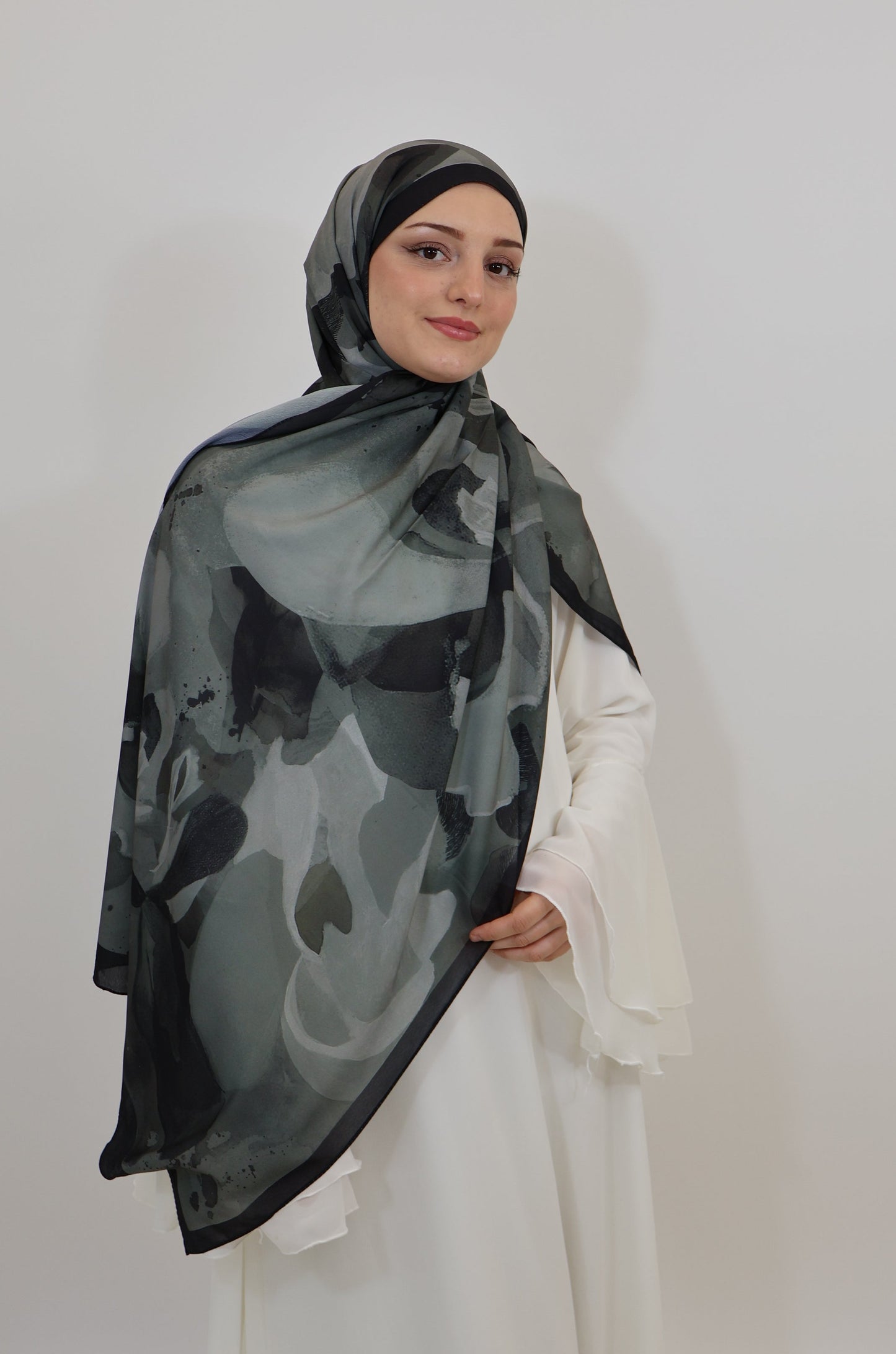 Leyli Scarf Grün/Schwarz