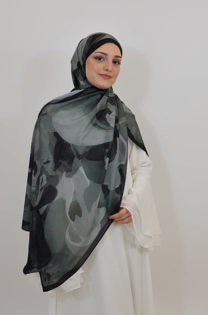 Leyli Scarf Grün/Schwarz