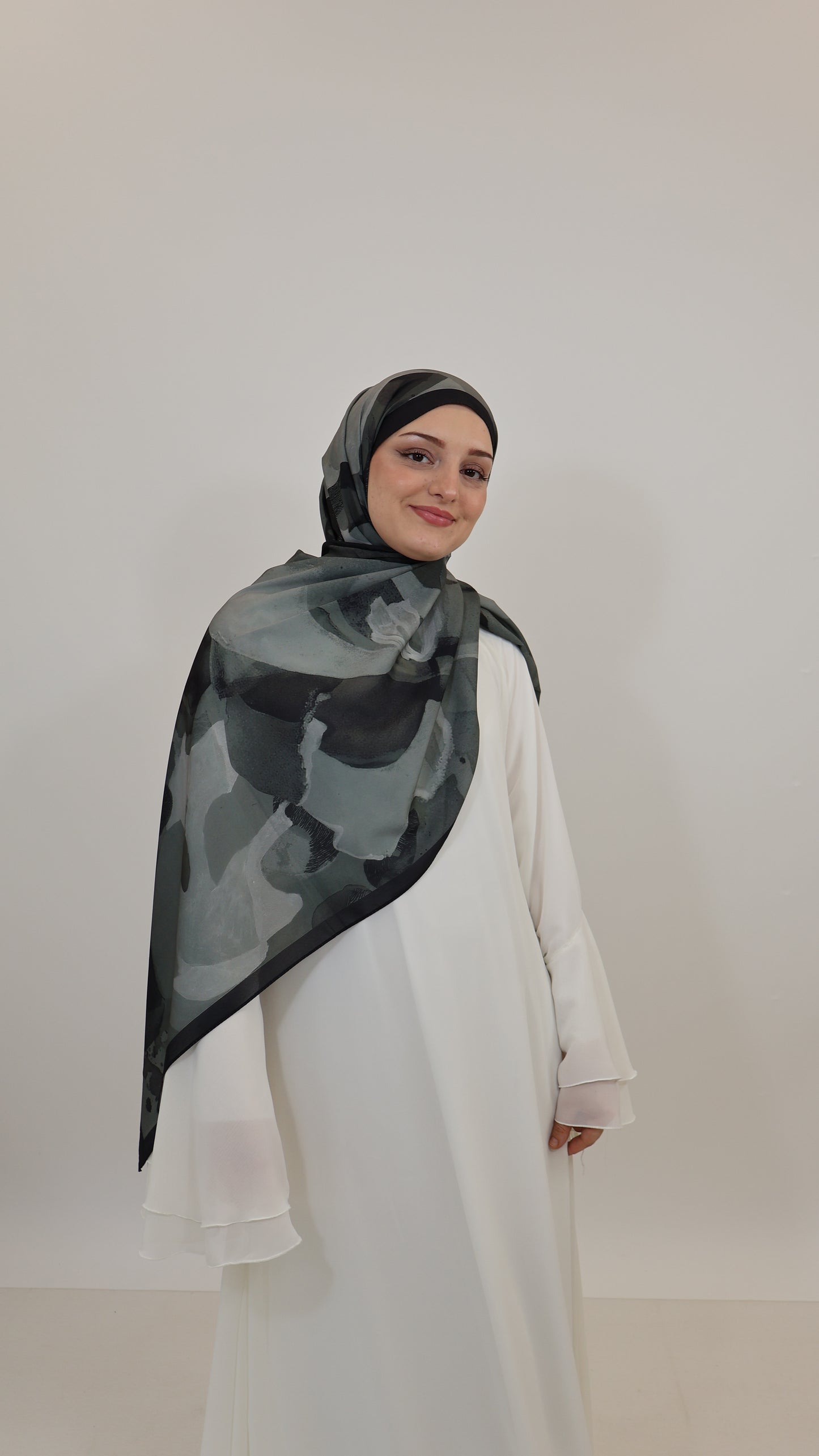 Leyli Scarf Grün/Schwarz