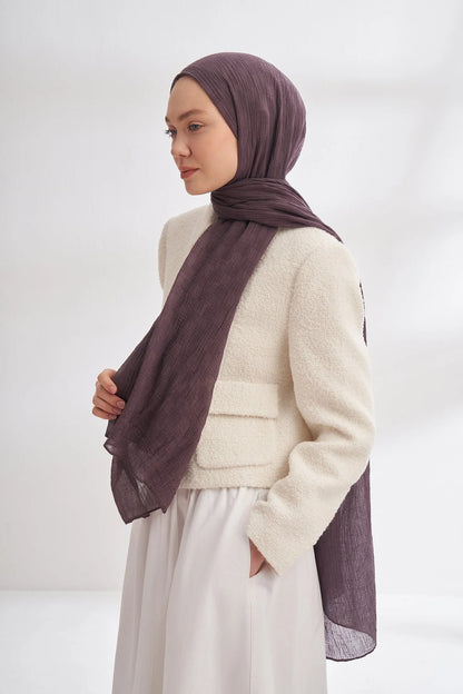 Musselin Würfelmuster Lavendel