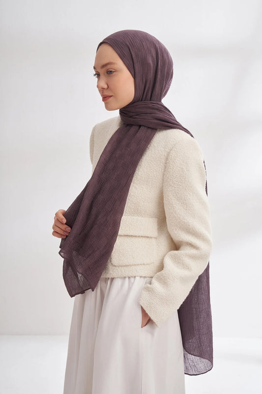 Musselin Würfelmuster Lavendel