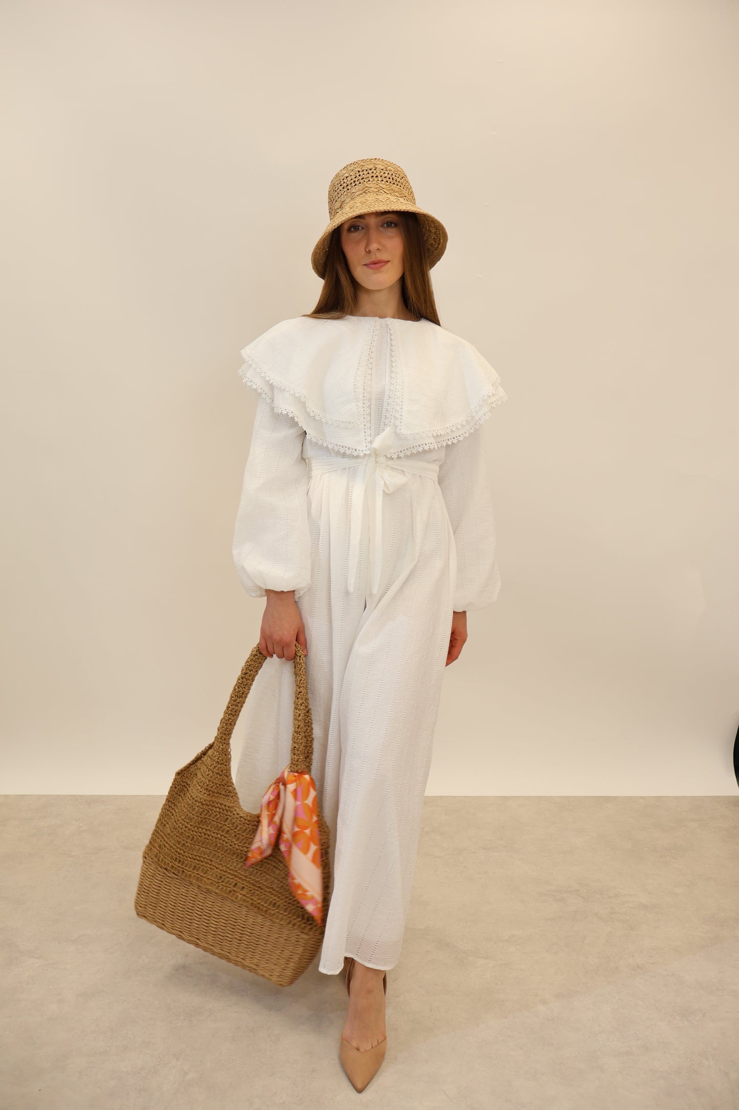 Kleid mit Spitze Weiss