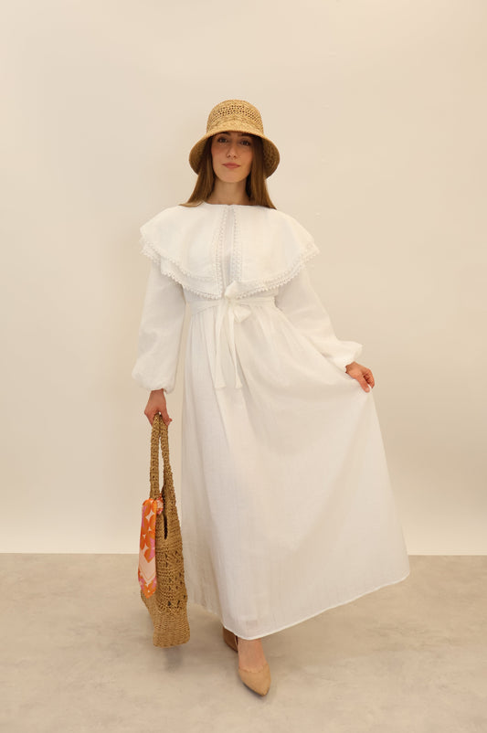 Kleid mit Spitze Weiss