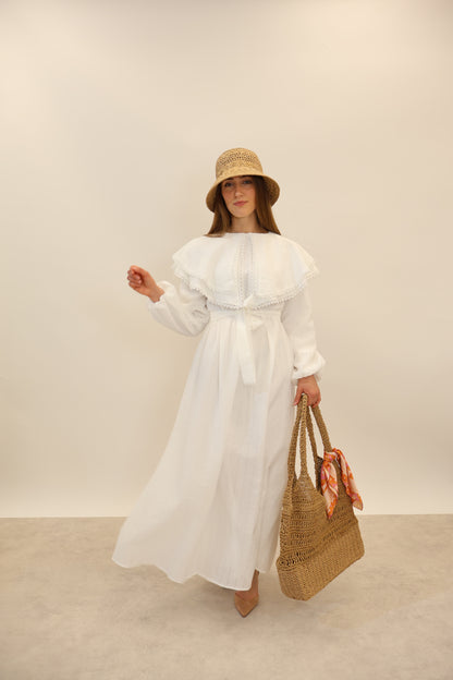 Kleid mit Spitze Weiss