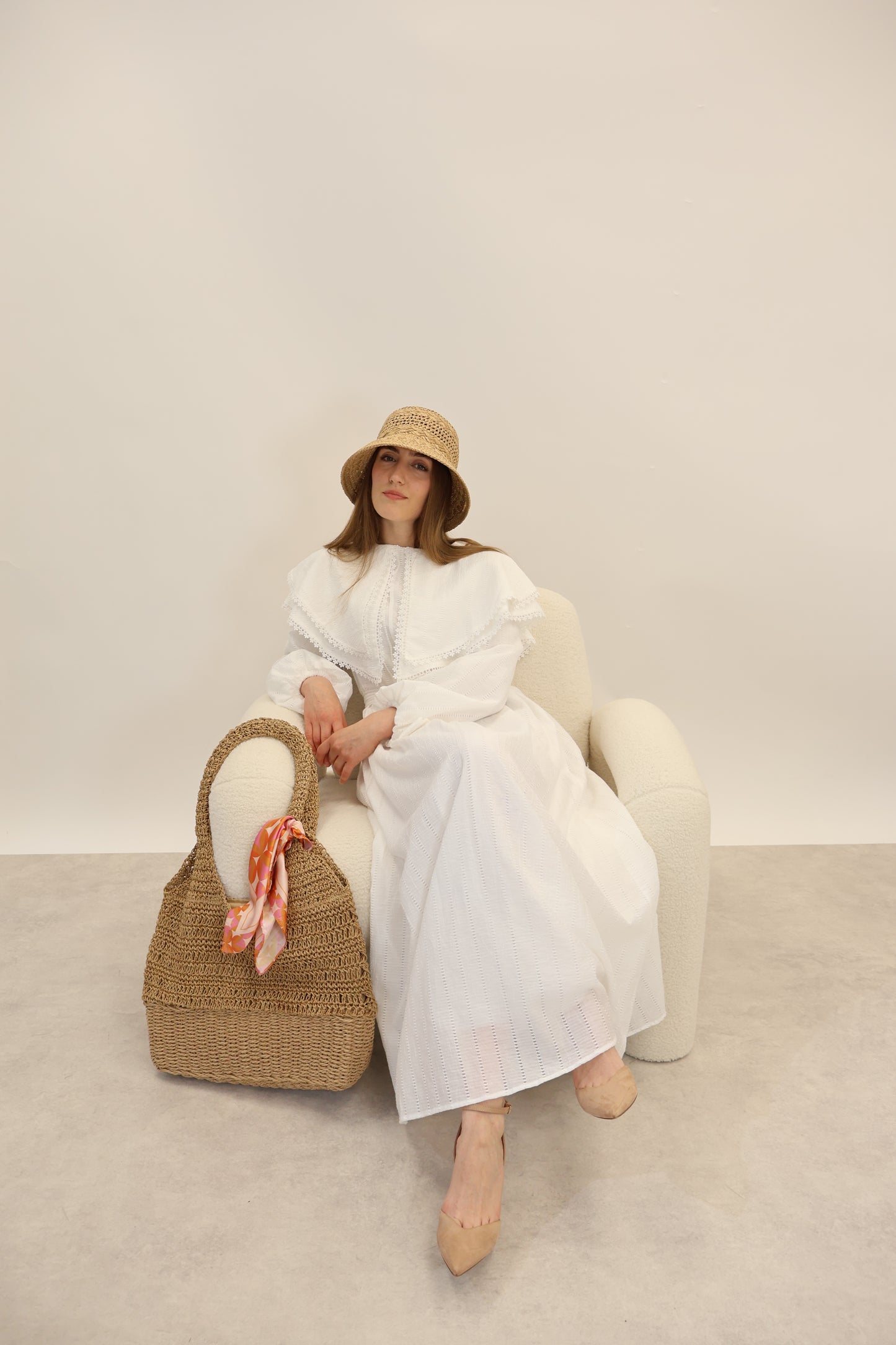 Kleid mit Spitze Weiss