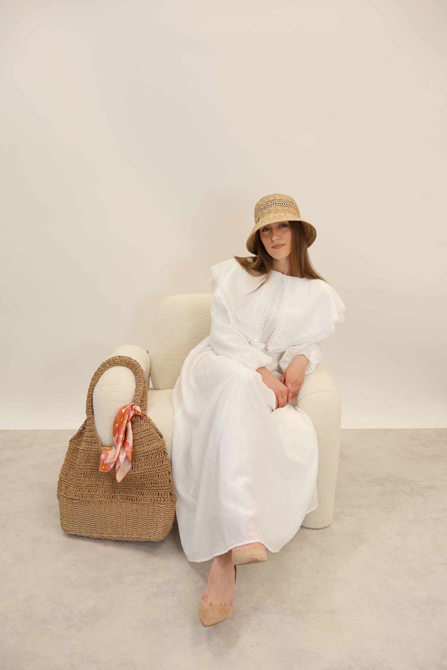 Kleid mit Spitze Weiss