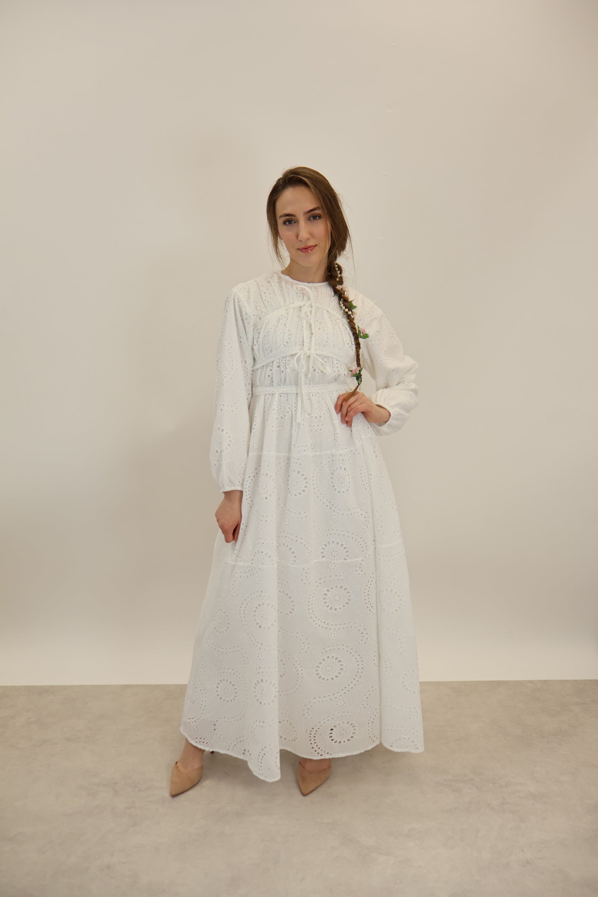 Brode Kleid Weiss