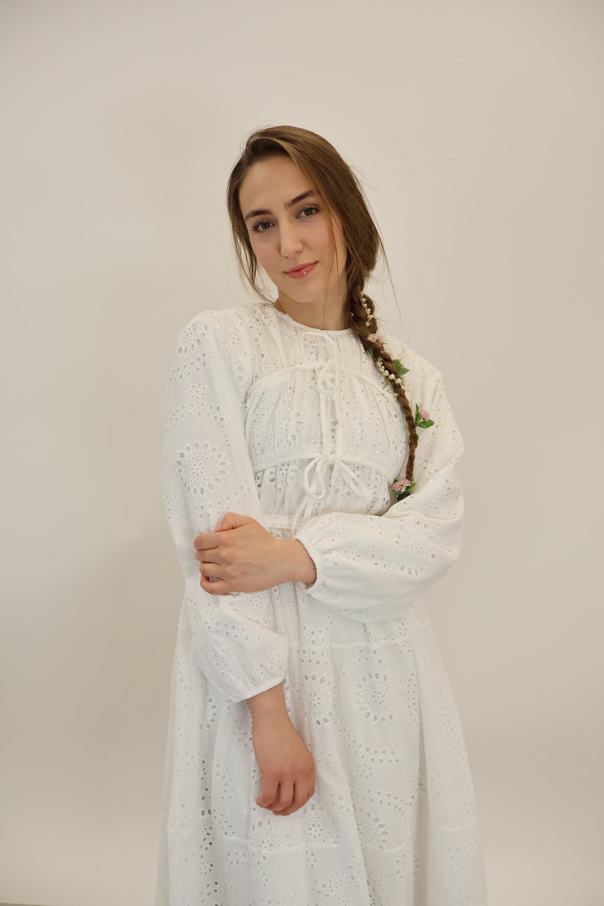 Brode Kleid Weiss