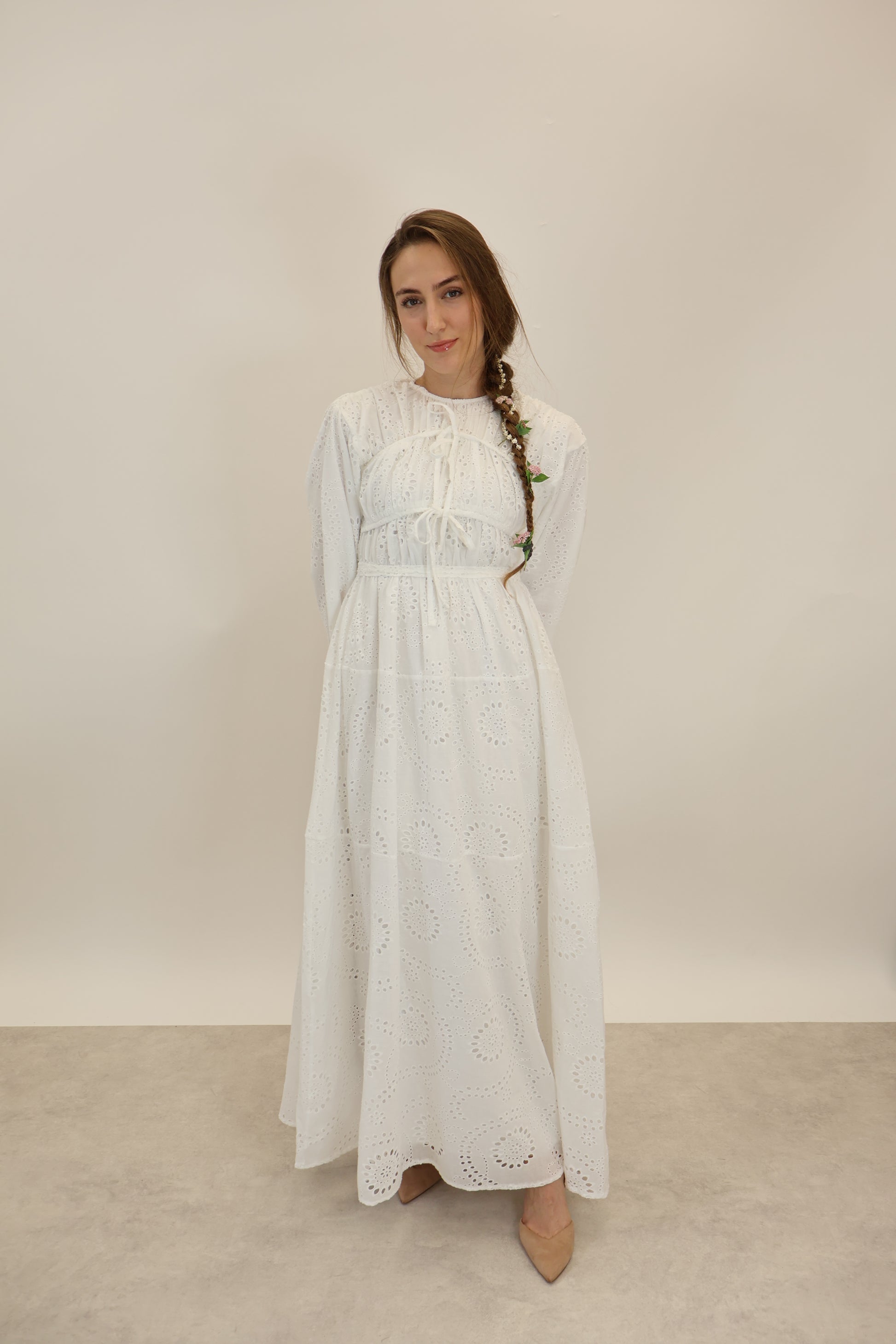 Brode Kleid Weiss