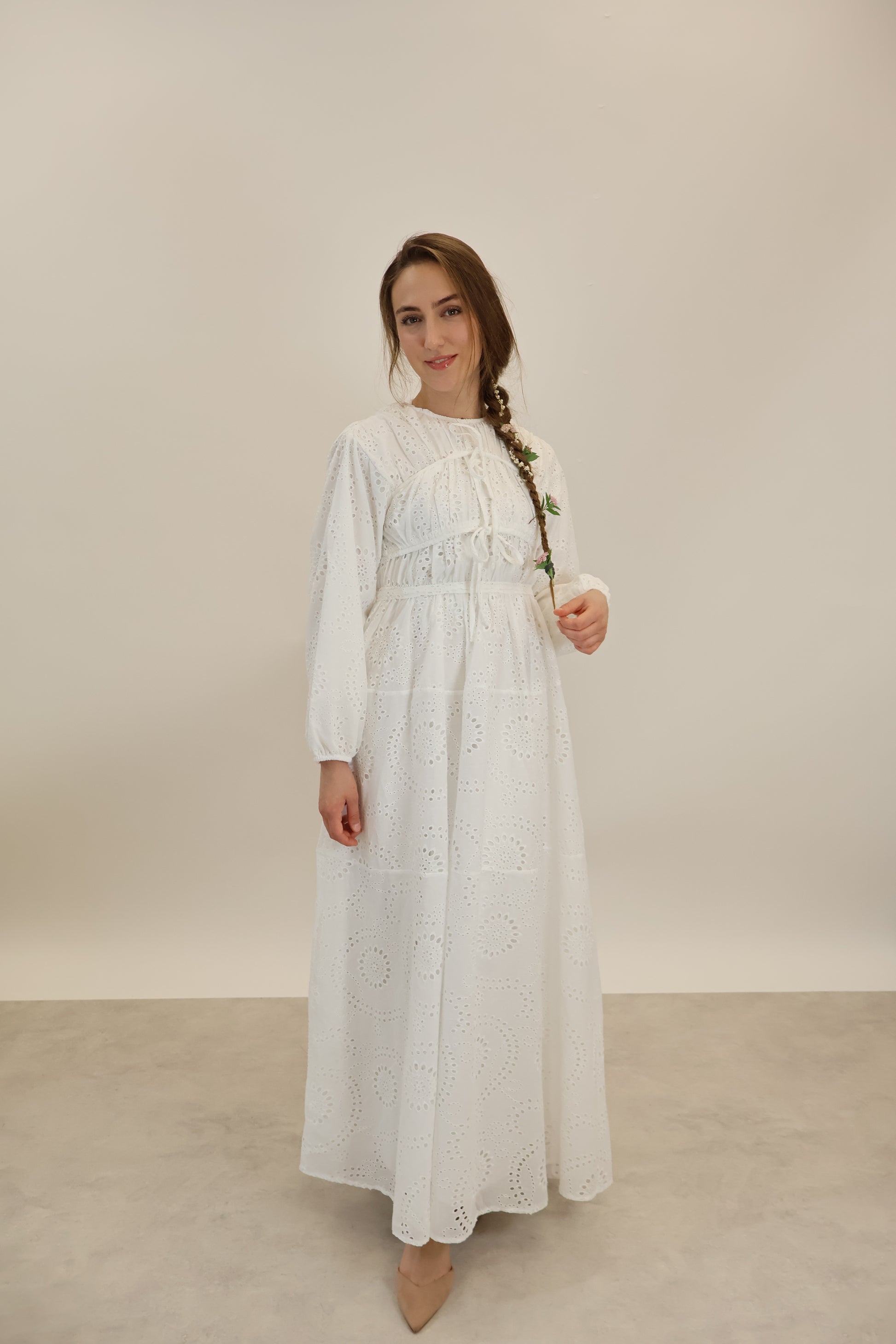 Brode Kleid Weiss