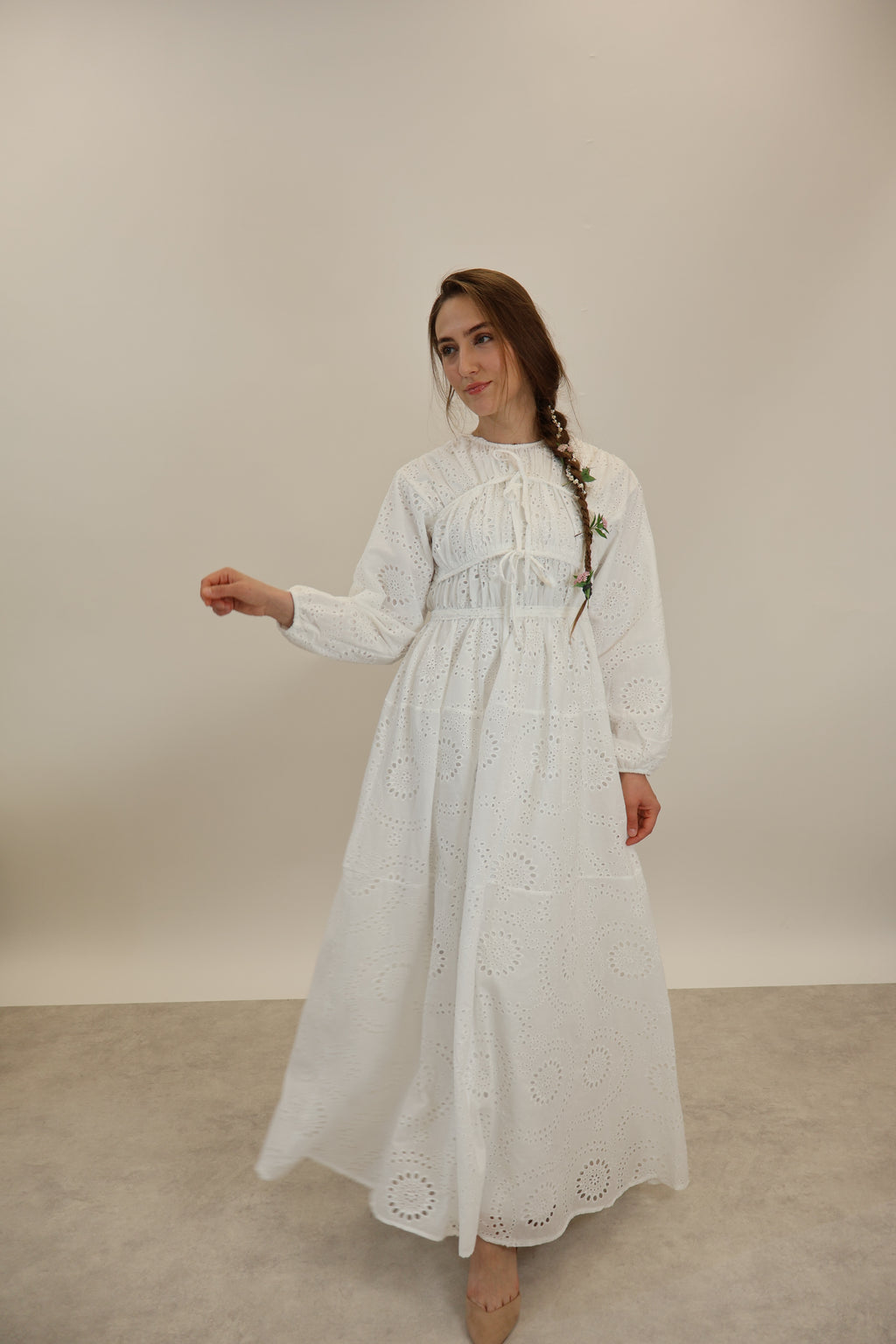 Brode Kleid Weiss