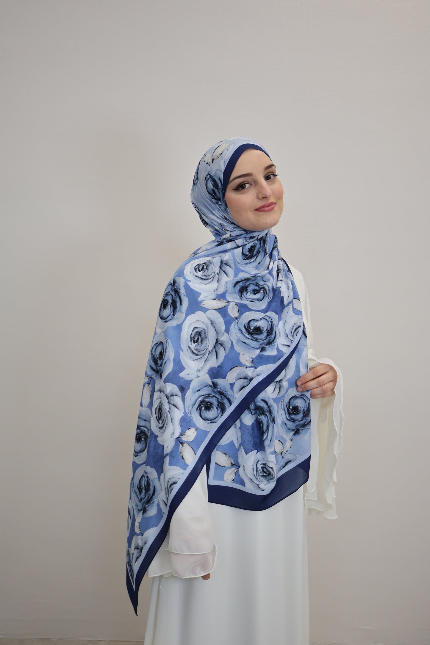 Rosa Scarf Blau