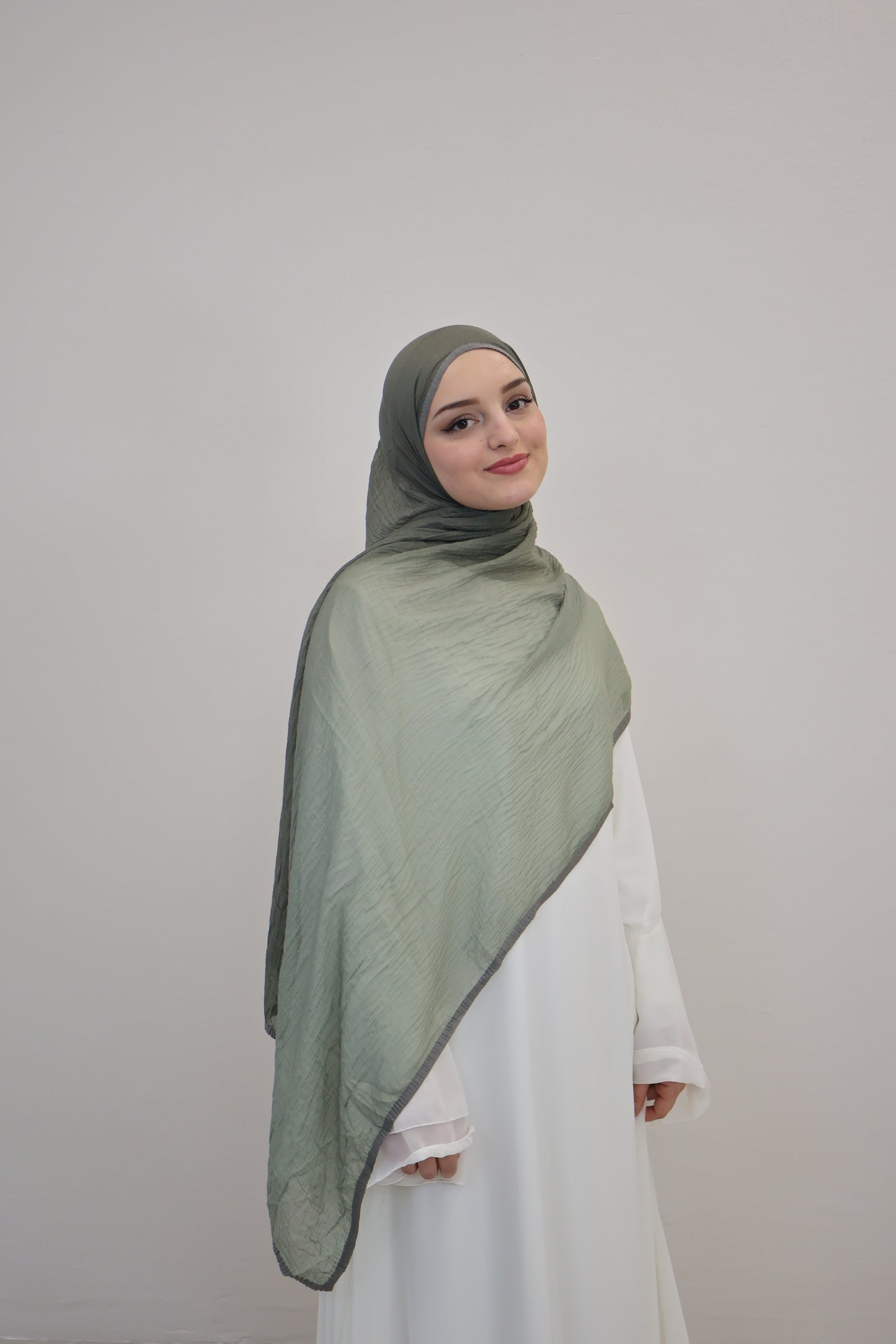 Musselin Zweifarbig Grün